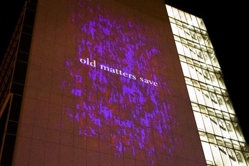 Projection of The Political Reporter in Charlotte, NC during the 2012 Democratic National Convention