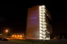 Projection of The Political Reporter in Charlotte, NC during the 2012 Democratic National Convention